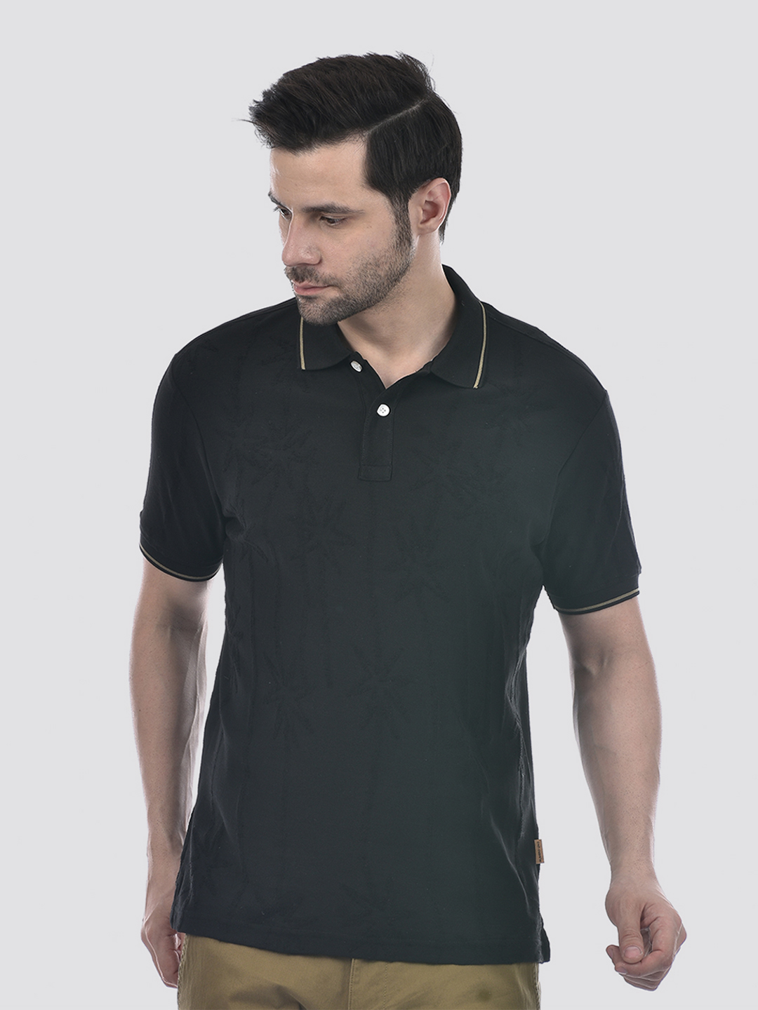 Numero Uno Men Striped Black T-Shirt